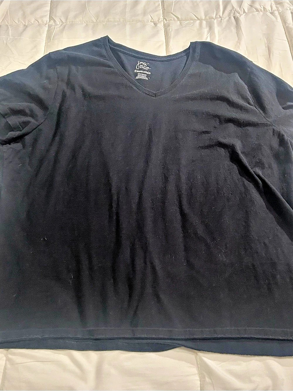 Just My Size by Hanes Essentials Black 4X Short Sleeve Tee